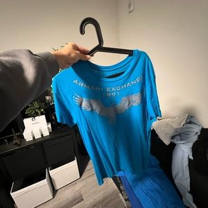 Armani blue tshirt